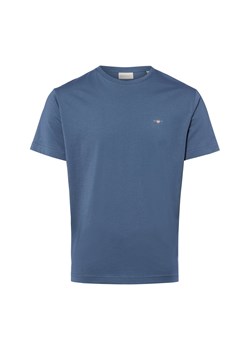 Gant Koszulka męska Mężczyźni Bawełna niebieski jednolity ze sklepu vangraaf w kategorii T-shirty męskie - zdjęcie 185851130