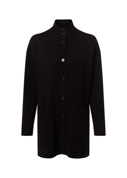 Franco Callegari Damski kardigan z wełny merynosów Kobiety Wełna merino granatowy jednolity ze sklepu vangraaf w kategorii Swetry damskie - zdjęcie 185851134