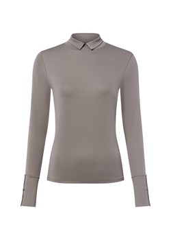 Marc Cain Damska koszulka z długim rękawem Kobiety Bawełna kitt jednolity ze sklepu vangraaf w kategorii Bluzki damskie - zdjęcie 185851152