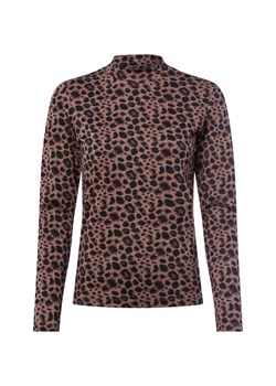 Marie Lund Damska koszulka z długim rękawem Kobiety Bawełna taupe wzorzysty ze sklepu vangraaf w kategorii Bluzki damskie - zdjęcie 185851160