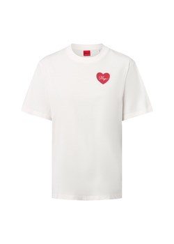 HUGO Koszulka damska - Vintage Tee Kobiety Bawełna biały jednolity ze sklepu vangraaf w kategorii Bluzki damskie - zdjęcie 185851172