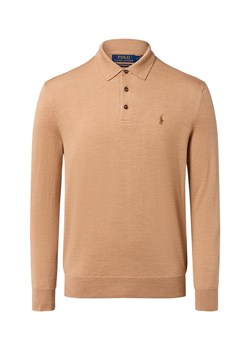 Polo Ralph Lauren Męska koszulka polo z dzianiny Mężczyźni Wełna wielbłądzi jednolity ze sklepu vangraaf w kategorii Swetry męskie - zdjęcie 185851201