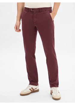 Finshley & Harding Spodnie Mężczyźni Bawełna bordowy jednolity ze sklepu vangraaf w kategorii Spodnie męskie - zdjęcie 185851211