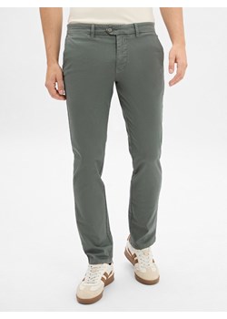 Finshley & Harding Spodnie Mężczyźni Bawełna jodłowy jednolity ze sklepu vangraaf w kategorii Spodnie męskie - zdjęcie 185851212