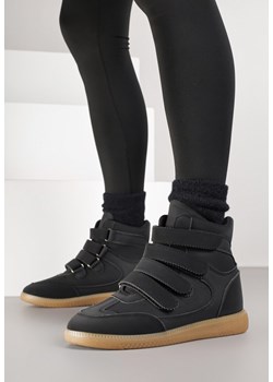 Czarne Sneakersy na Ukrytym Koturnie Farnella ze sklepu born2be.pl w kategorii Buty sportowe damskie - zdjęcie 185853323