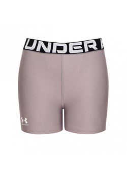 Damskie legginsy krótkie treningowe Under Armour UA Hg Authentics Shorty  - beżowe ze sklepu Sportstylestory.com w kategorii Szorty - zdjęcie 185854111