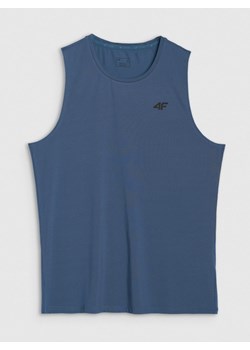 Męski tank top treningowy 4F 4FWAW25TFSLM574 - niebieski ze sklepu Sportstylestory.com w kategorii T-shirty męskie - zdjęcie 185854503