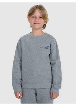Chłopięca bluza nierozpinana bez kaptura 4F 4FJRAW25TSWSM2413 - szara ze sklepu Sportstylestory.com w kategorii Bluzy chłopięce - zdjęcie 185854760