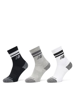 Zestaw 3 par wysokich skarpet unisex New Balance Active Lifestyle Striped Crew LAS35210AS Kolorowy ze sklepu eobuwie.pl w kategorii Skarpetki męskie - zdjęcie 185859724
