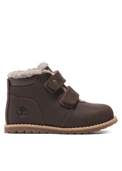 Trzewiki Timberland Pokey Pine Warm Lined H&L TB0A5YVS9311 Brązowy ze sklepu eobuwie.pl w kategorii Buty zimowe dziecięce - zdjęcie 185859942