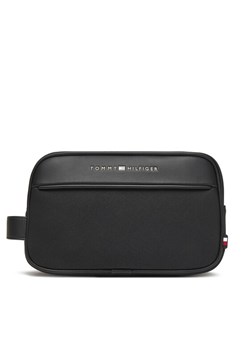 Kosmetyczka Tommy Hilfiger Th Foundation Washbag AM0AM13747 Czarny ze sklepu eobuwie.pl w kategorii Kosmetyczki - zdjęcie 185860121