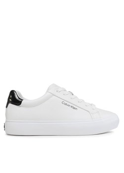 Sneakersy Calvin Klein Vulc Lace Up HW0HW01681 Biały ze sklepu eobuwie.pl w kategorii Buty sportowe damskie - zdjęcie 185860214