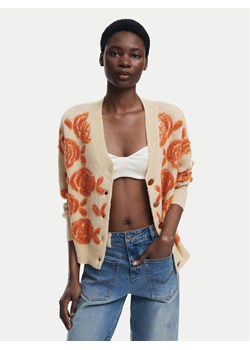 Desigual Kardigan Carter 25WWJF22 Beżowy Relaxed Fit ze sklepu MODIVO w kategorii Swetry damskie - zdjęcie 185868574