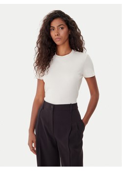 Calvin Klein T-Shirt LV044C216G Écru Regular Fit ze sklepu MODIVO w kategorii Bluzki damskie - zdjęcie 185868660