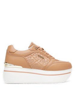 Guess Sneakersy FLTCM9 FAL12 Beżowy ze sklepu MODIVO w kategorii Buty sportowe damskie - zdjęcie 185868704