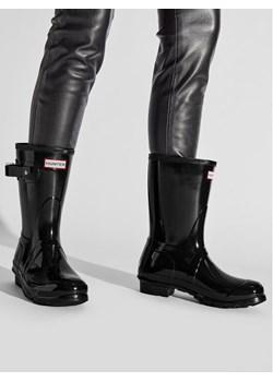Hunter Kalosze Original Gloss Short WFS1000RGL Czarny ze sklepu MODIVO w kategorii Kalosze damskie - zdjęcie 185868931