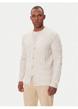 Guess Kardigan M5BR15 Z0462 Beżowy Regular Fit ze sklepu MODIVO w kategorii Swetry męskie - zdjęcie 185868981