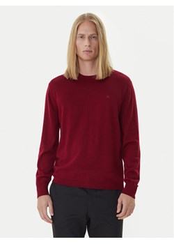 Calvin Klein Sweter LV04LB305G Czerwony Regular Fit ze sklepu MODIVO w kategorii Swetry męskie - zdjęcie 185869553