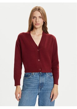 Vero Moda Kardigan Gold Art 10332210 Bordowy Regular Fit ze sklepu MODIVO w kategorii Swetry damskie - zdjęcie 185869574