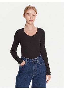 Calvin Klein Bluzka LV044D235G Czarny Slim Fit ze sklepu MODIVO w kategorii Bluzki damskie - zdjęcie 185869703