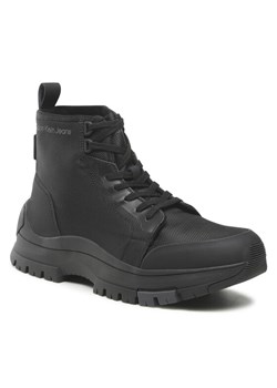 Calvin Klein Jeans Trzewiki Hiking Laceup Boot YM0YM00474 Czarny ze sklepu MODIVO w kategorii Buty zimowe męskie - zdjęcie 185869723