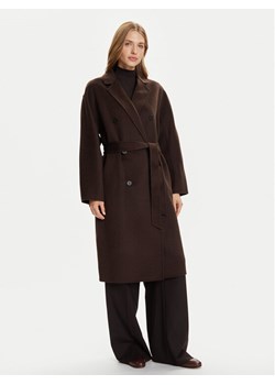 Marc O'Polo Płaszcz wełniany 508 0051 71127 Brązowy Relaxed Fit ze sklepu MODIVO w kategorii Płaszcze damskie - zdjęcie 185869862