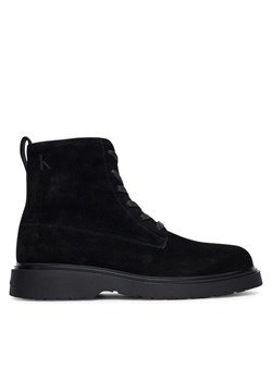 Calvin Klein Trzewiki Combat Ess Lace Up Zip Boot Su YM0YM01371 Czarny ze sklepu MODIVO w kategorii Buty zimowe męskie - zdjęcie 185870044