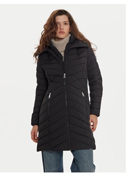 DKNY Płaszcz zimowy DLEMPN46 Czarny Slim Fit ze sklepu MODIVO w kategorii Kurtki damskie - zdjęcie 185870490