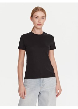 Calvin Klein T-Shirt LV044D201G Czarny Regular Fit ze sklepu MODIVO w kategorii Bluzki damskie - zdjęcie 185870512