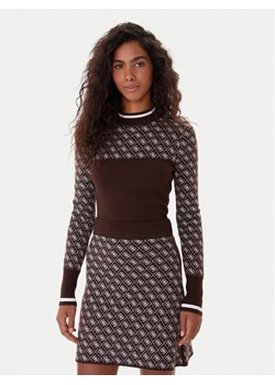 Guess Sweter W5BR24 Z3JD2 Brązowy Slim Fit ze sklepu MODIVO w kategorii Swetry damskie - zdjęcie 185870564