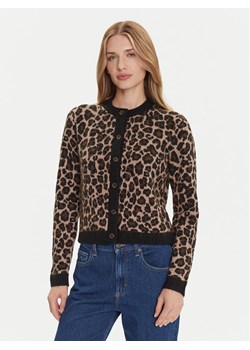 Tommy Jeans Kardigan Leopard DW0DW21968 Brązowy Regular Fit ze sklepu MODIVO w kategorii Swetry damskie - zdjęcie 185870691