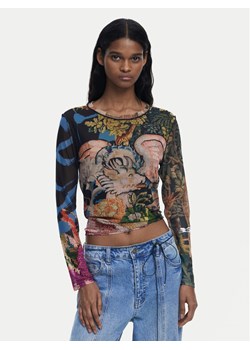 Desigual Bluzka Dragon Lacroix 25WWTK39 Kolorowy Slim Fit ze sklepu MODIVO w kategorii Bluzki damskie - zdjęcie 185870911