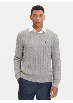 Polo Ralph Lauren Sweter 710775885013 Szary Regular Fit ze sklepu MODIVO w kategorii Swetry męskie - zdjęcie 185870962