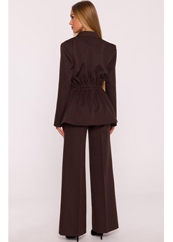 Moe spodnie damskie z szerokimi nogawkami brązowe M875, Kolor brązowy, Rozmiar L, MOE ze sklepu Primodo w kategorii Spodnie damskie - zdjęcie 185882730