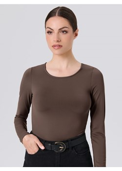 Sinsay - Body z długimi rękawami - brązowy ze sklepu Sinsay w kategorii Body damskie - zdjęcie 185883332