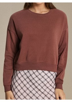 Sinsay - Bluza crewneck regular basic - brązowy ze sklepu Sinsay w kategorii Bluzy damskie - zdjęcie 185883341