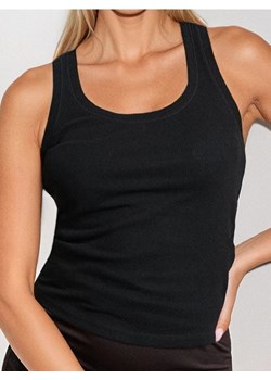 Sinsay - Prążkowany top slim - czarny ze sklepu Sinsay w kategorii Bluzki damskie - zdjęcie 185883361
