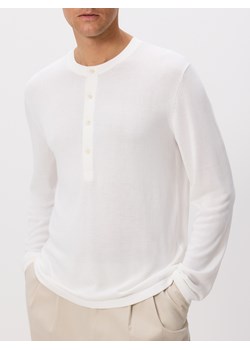 Reserved - Sweter henley - biały ze sklepu Reserved w kategorii Swetry męskie - zdjęcie 185887442