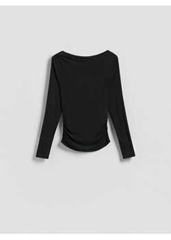 Reserved - Longsleeve z modalu - czarny ze sklepu Reserved w kategorii Bluzki damskie - zdjęcie 185888490