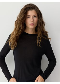 Reserved - Longsleeve z dodatkiem kaszmiru - czarny ze sklepu Reserved w kategorii Bluzki damskie - zdjęcie 185888824