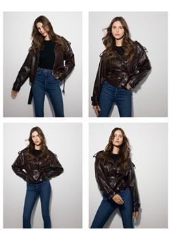 Reserved - Jeansy slim fit z przetarciami - granatowy ze sklepu Reserved w kategorii Jeansy damskie - zdjęcie 185889123