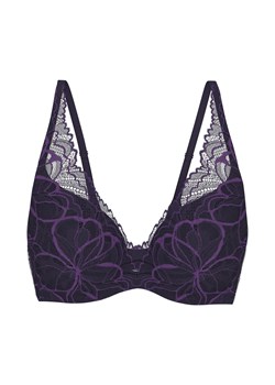 Triumph Biustonosz damski na fiszbinach - Body Make-Up Illusion Lace Kobiety lila wzorzysty ze sklepu vangraaf w kategorii Biustonosze - zdjęcie 185889831