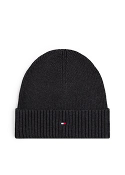 Tommy Hilfiger Męska czapka z dzianiny Mężczyźni Bawełna antracytowy jednolity ze sklepu vangraaf w kategorii Czapki zimowe męskie - zdjęcie 185889881