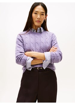 Tommy Hilfiger Sweter damski z dzianiny Kobiety Wełna bzowy jednolity ze sklepu vangraaf w kategorii Swetry damskie - zdjęcie 185889900