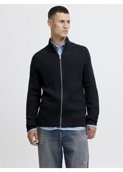 Jack & Jones Kardigan - JJPannel Mężczyźni Sztuczne włókno granatowy jednolity ze sklepu vangraaf w kategorii Swetry męskie - zdjęcie 185889903