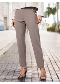 Sinsay - Eleganckie spodnie w kant - brązowy ze sklepu Sinsay w kategorii Spodnie damskie - zdjęcie 185894591