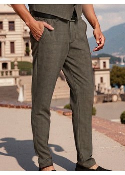 Sinsay - Spodnie chino slim fit w kratę - szary - id: 147EV-90X - marki Sinsay - 185894602 Sinsay - Spodnie chino slim fit w kratę - szary ze sklepu Sinsay w kategorii Spodnie męskie - zdjęcie 185894602