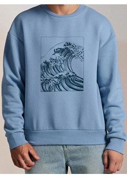 Sinsay - Bluza crewneck - niebieski ze sklepu Sinsay w kategorii Bluzy męskie - zdjęcie 185894943