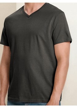 Sinsay - Koszulka basic z dekoltem w serek - zielony ze sklepu Sinsay w kategorii T-shirty męskie - zdjęcie 185894994