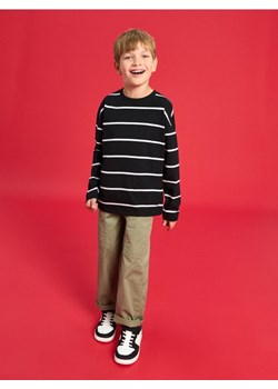 Sinsay - Koszulka w paski z długimi rękawam - czarny ze sklepu Sinsay w kategorii T-shirty chłopięce - zdjęcie 185895000
